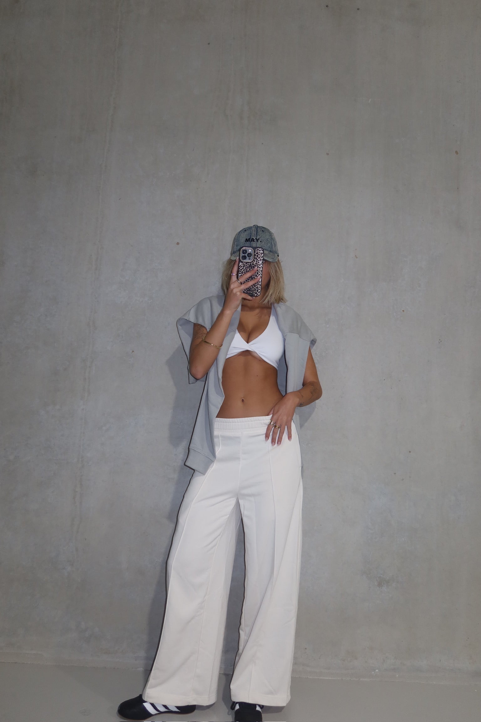 WIDE LEG TRACK PANTS