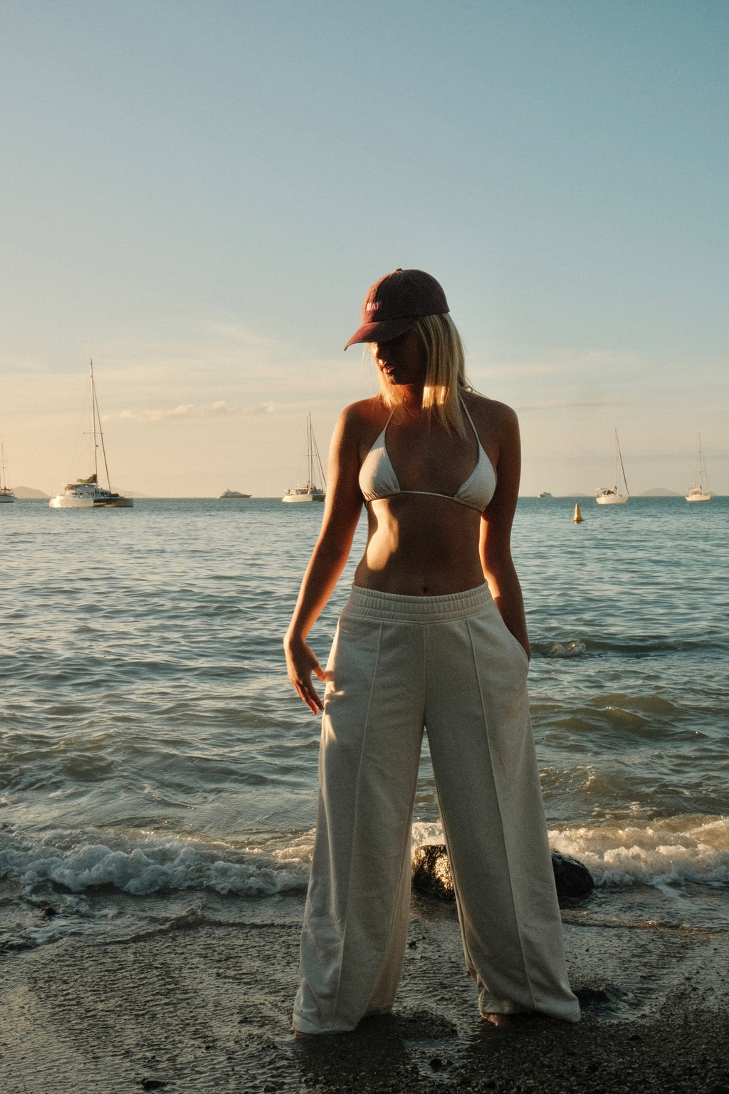 WIDE LEG TRACK PANTS