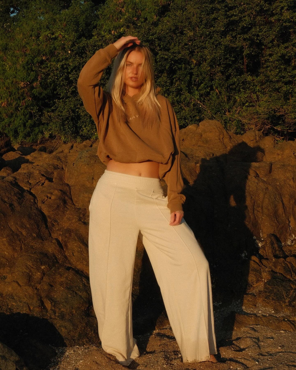 WIDE LEG TRACK PANTS