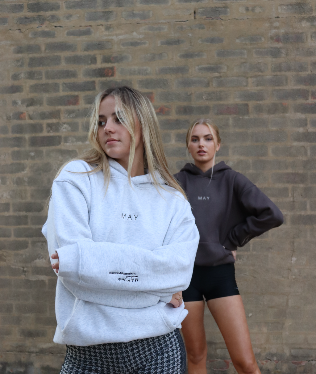 THE MAY SIGNATURE HOODIE - GREY